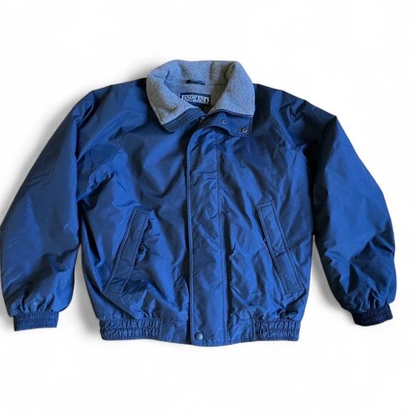 Vintage LL Bean Navy Polartec Gore-Tex Shell Sherpa Lined Coat Mens Med 38-40 - Picture 2 of 14